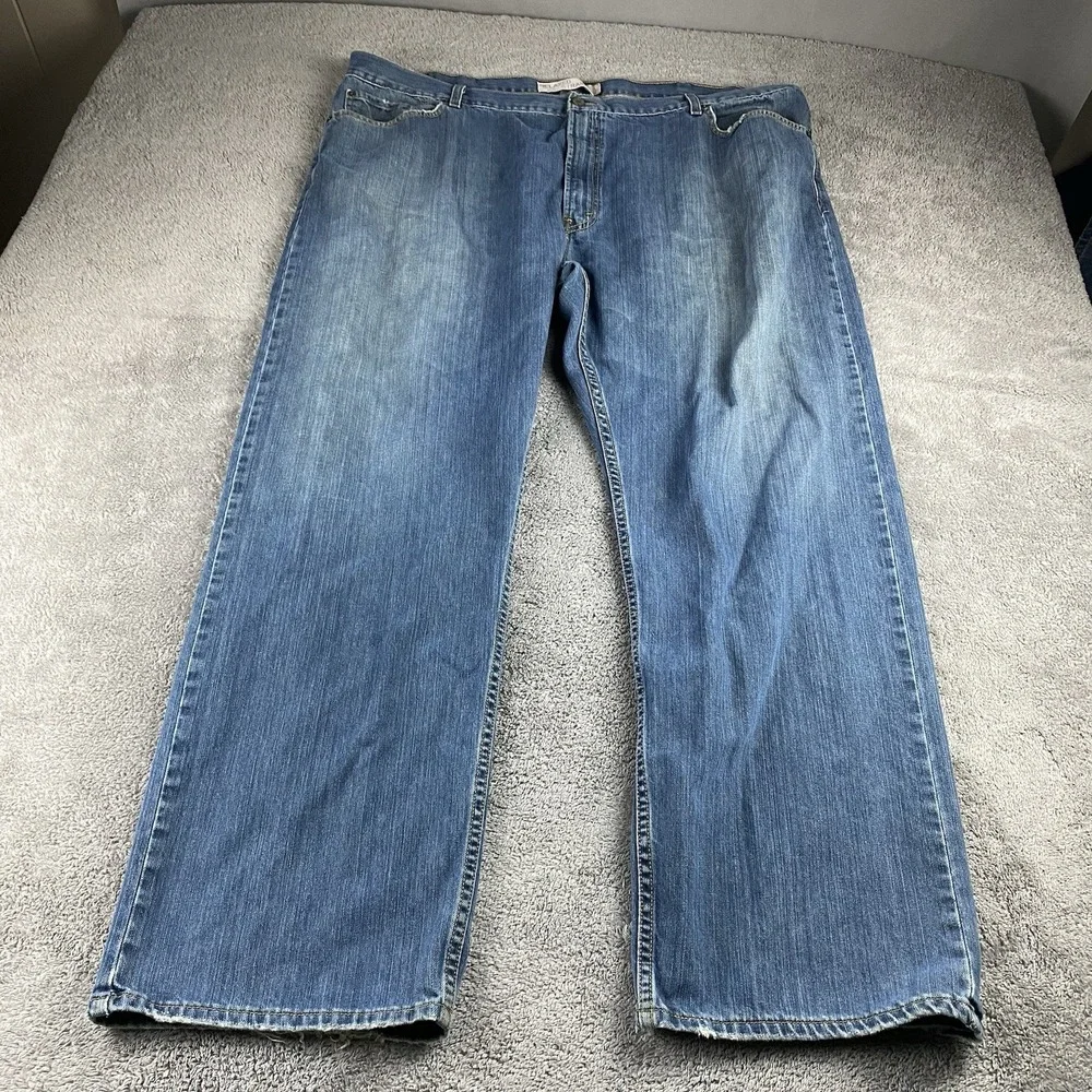 Levis 559 Relaxed Straight Jeans Mens 46x32‎ Blue Medium Wash High Rise